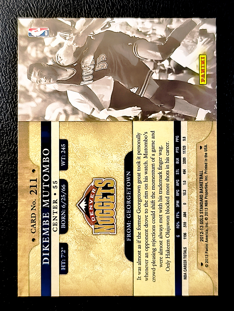  Dikembe Mutombo Numbered Card 2