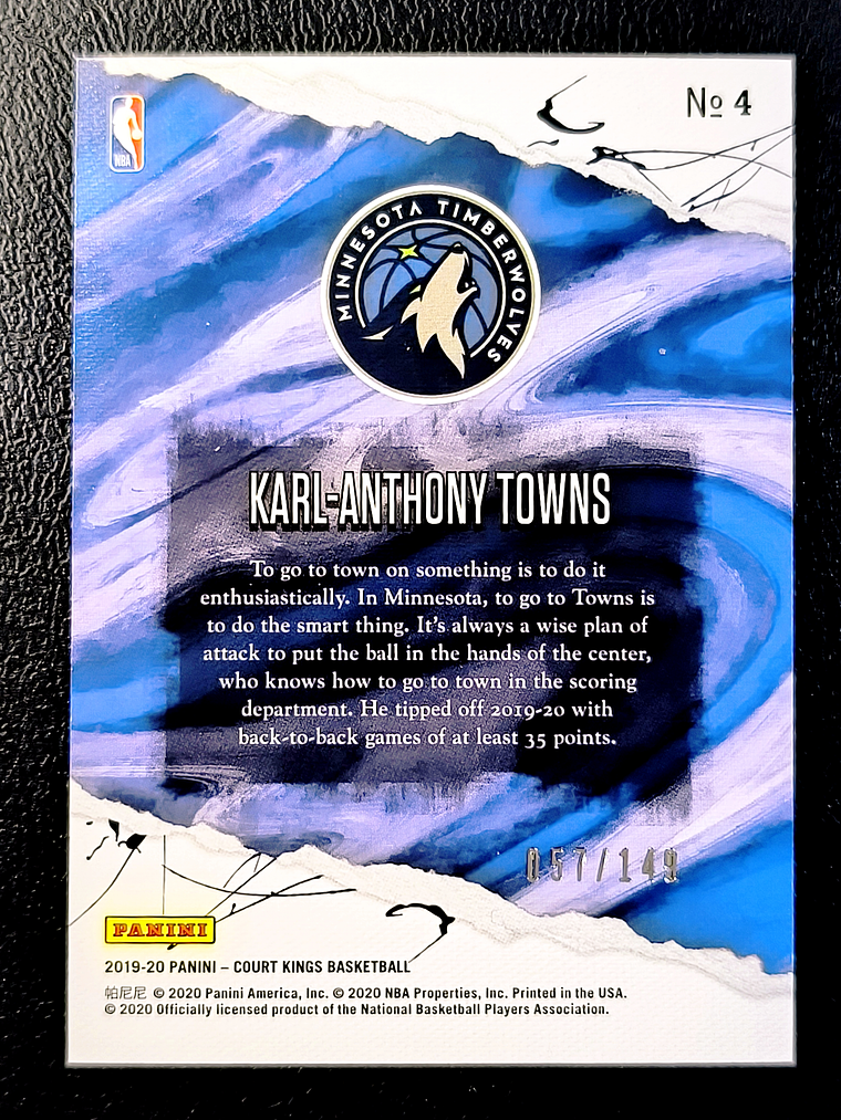Karl-Anthony Towns Parallel Card /149 2
