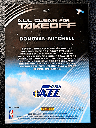 Donovan Mitchell Parallel Card /49