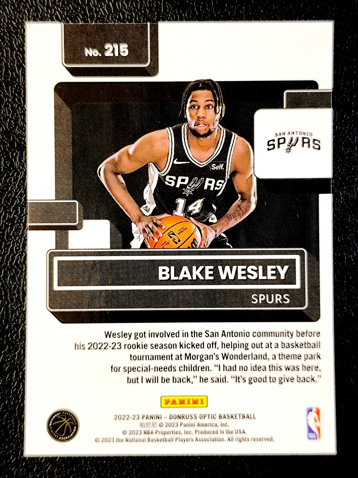 Blake Wesley Rookie Card 2