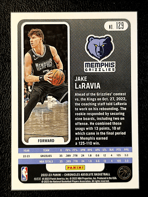  Jake LaRavia Rooke Card