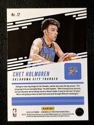 Chet Holmgren Rookie Card