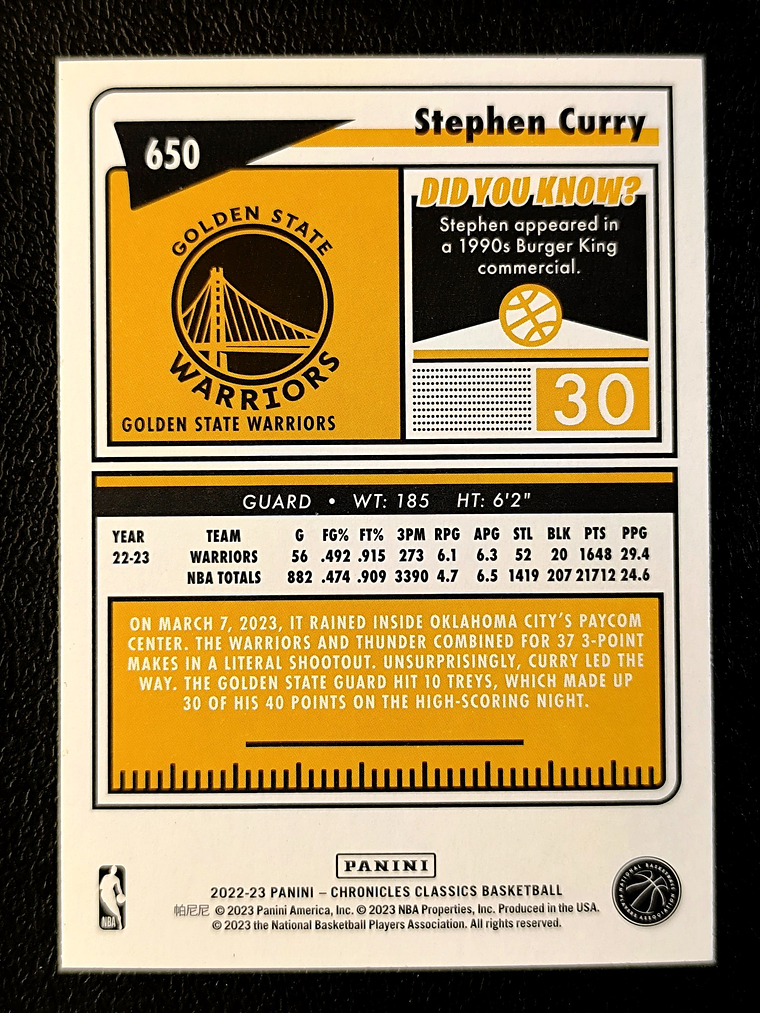 Stephen Curry Base Card 2