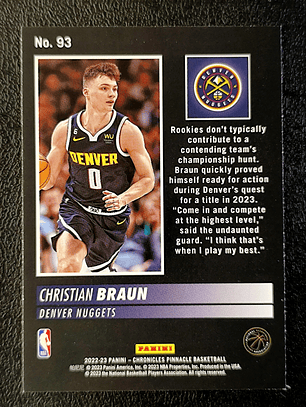 Christian Braun Rookie Card
