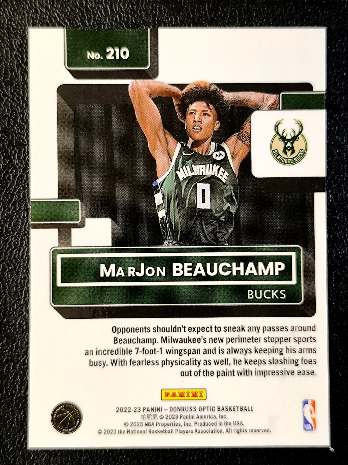 MarJon Beauchamp Rookie Card 2