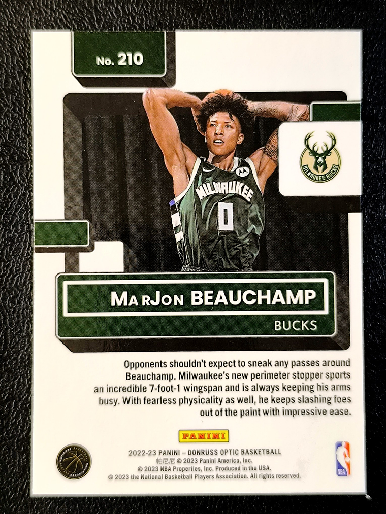 MarJon Beauchamp Rookie Card 2