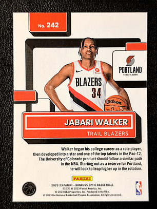 Jabari Walker Rookie Card