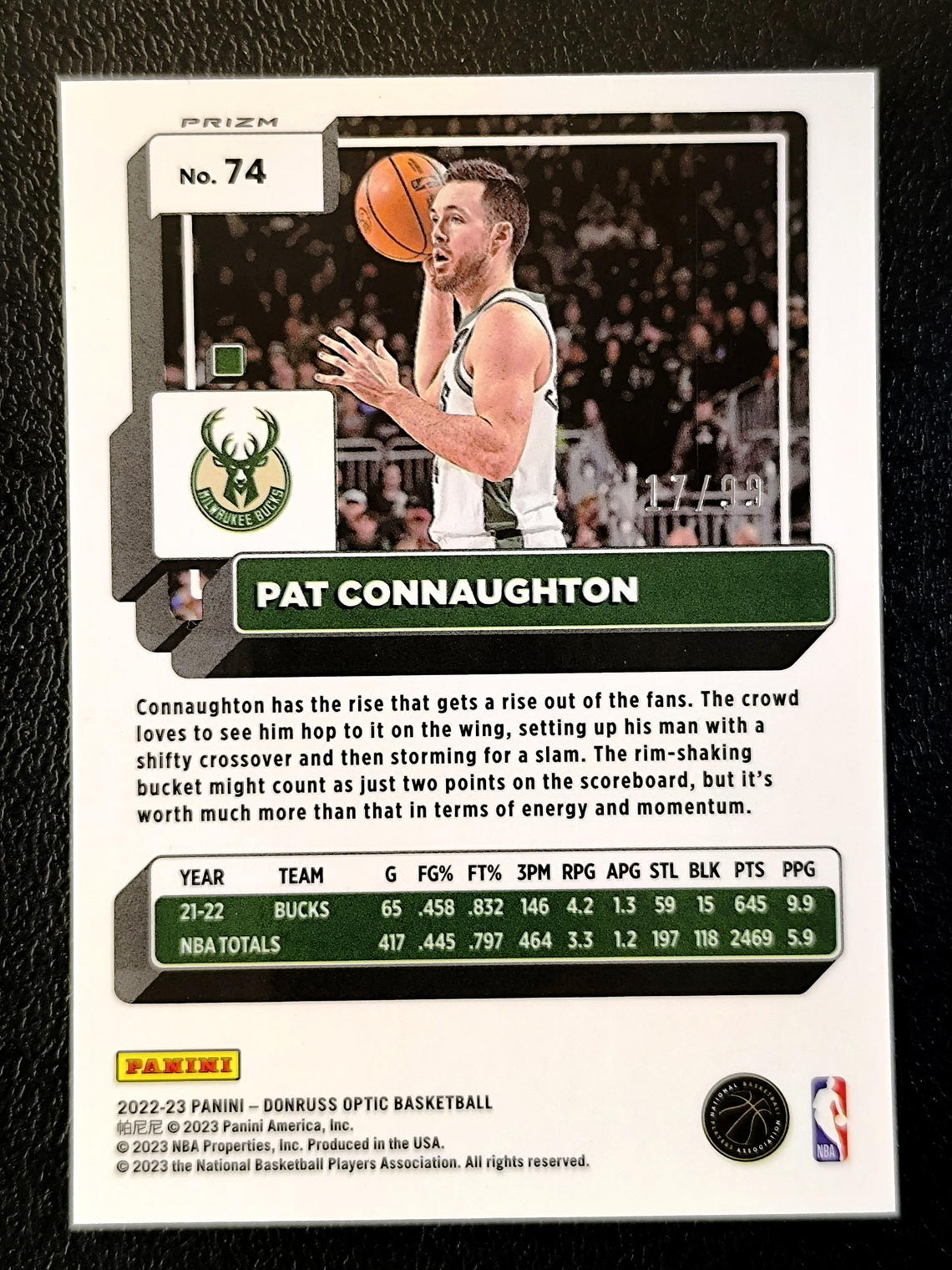  Pat Connaughton Parellel Card /99 2