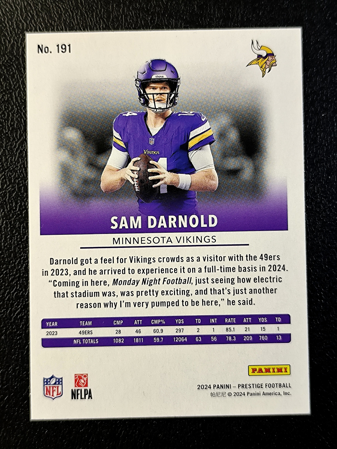 Sam Darnold Base Card  2