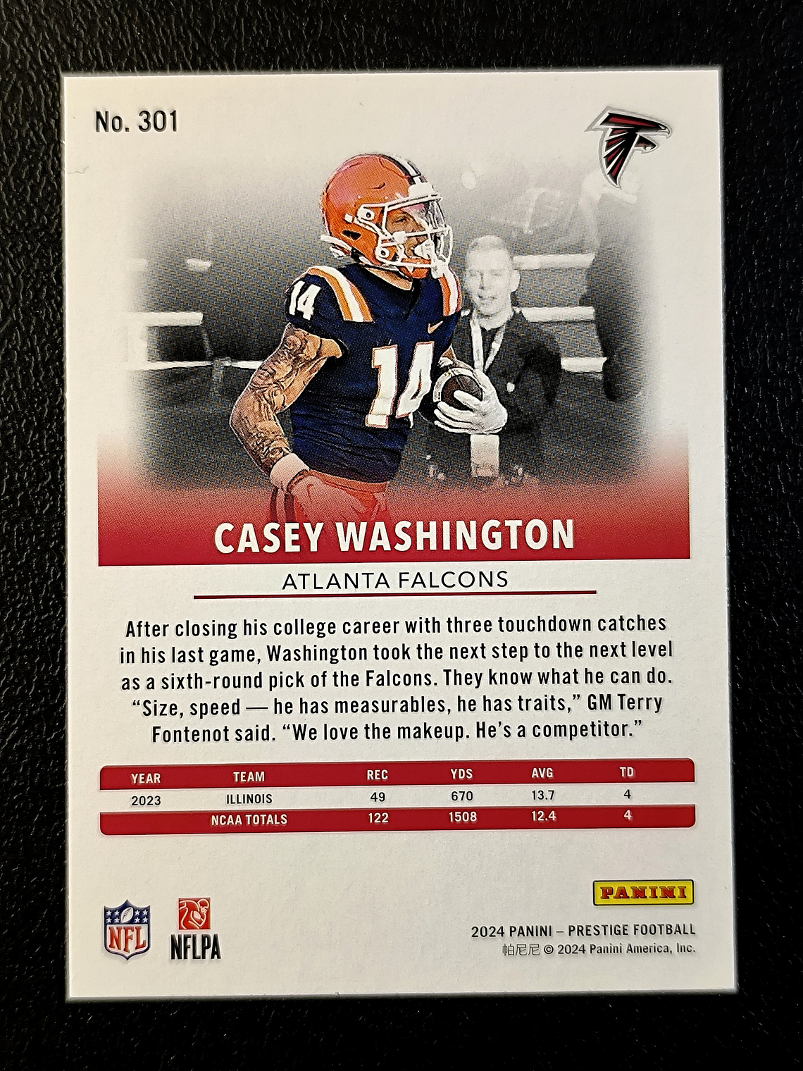 Casey Washington Rookie Card 2