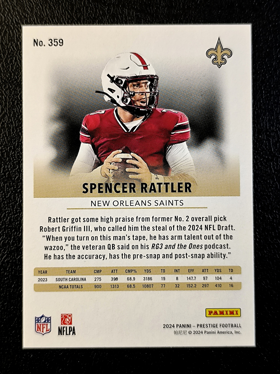 Spencer Rattler Rookie Card 2