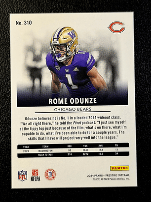 Rome Odunze Rookie Card