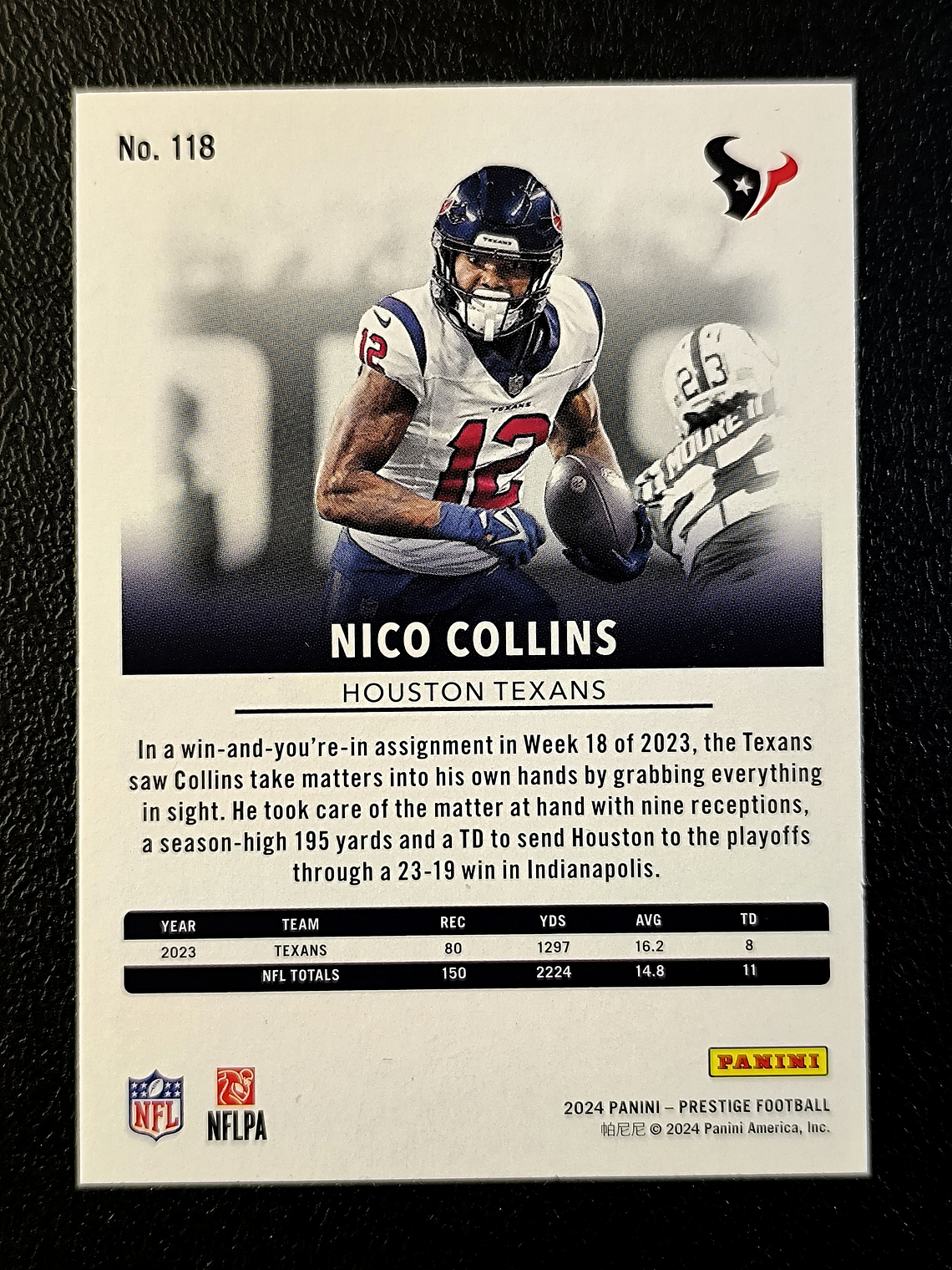  Nico Collins Base Card 2