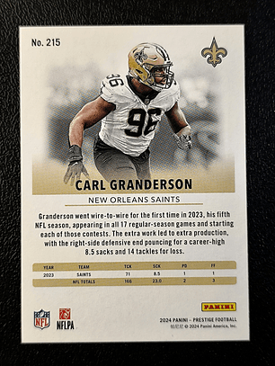 Carl Granderson Base Card