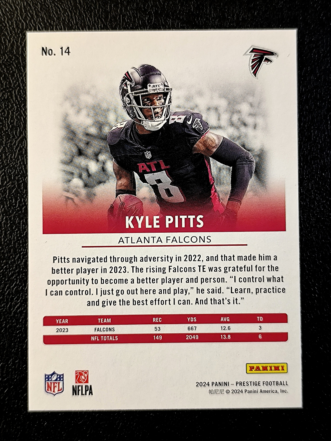  Kyle Pitts Base Card 2