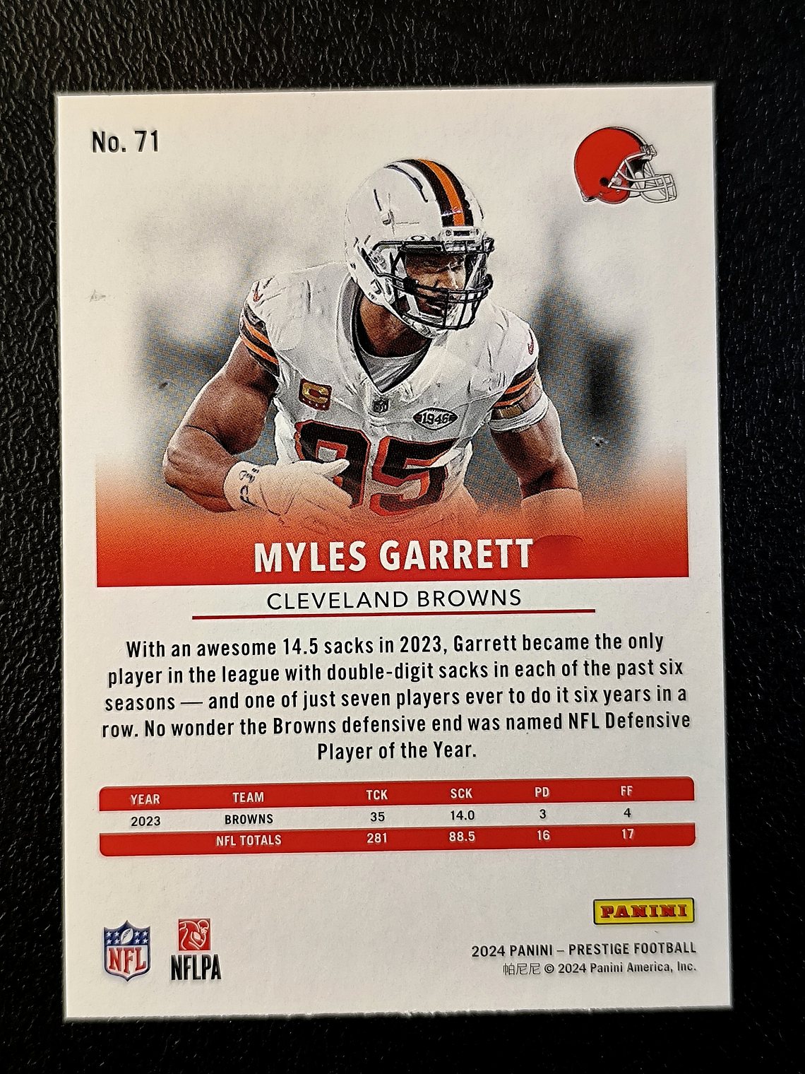 Myles Garrett Base Card 2