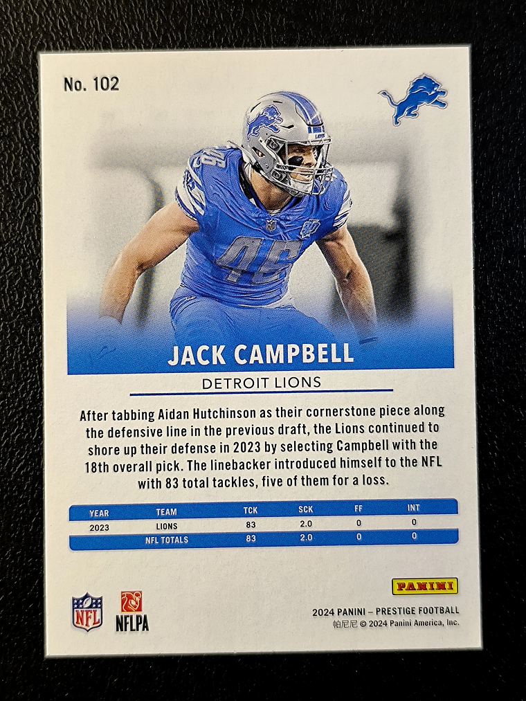  Jack Campbell Base Card 2