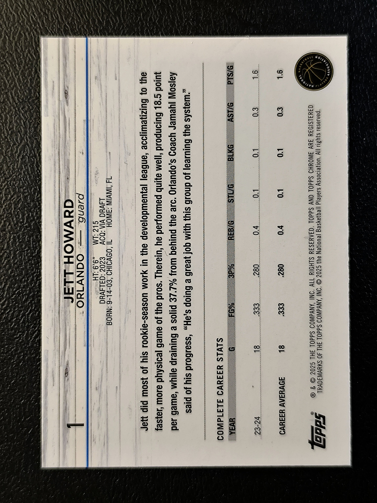 Jett Howard Base Card 2