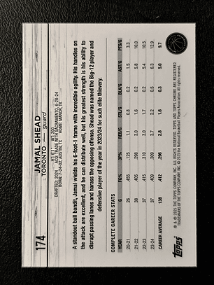 Jamal Shead Rookie Card