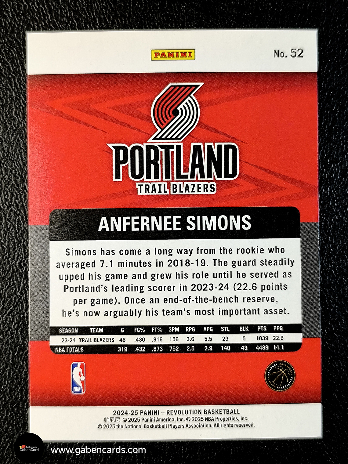 2024-25 Panini Revolution #52 Anfernee Simons 2