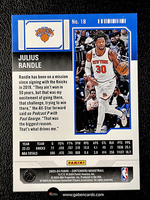 2023-24 Panini Contenders Retail #18 Julius Randle
