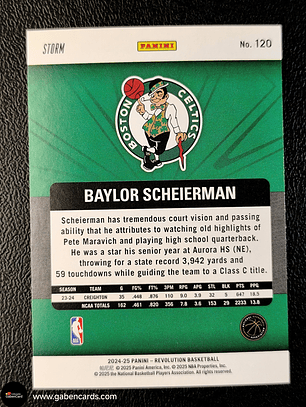 Baylor Scheierman: 2024-25 Panini Revolution Blue Storm #120 