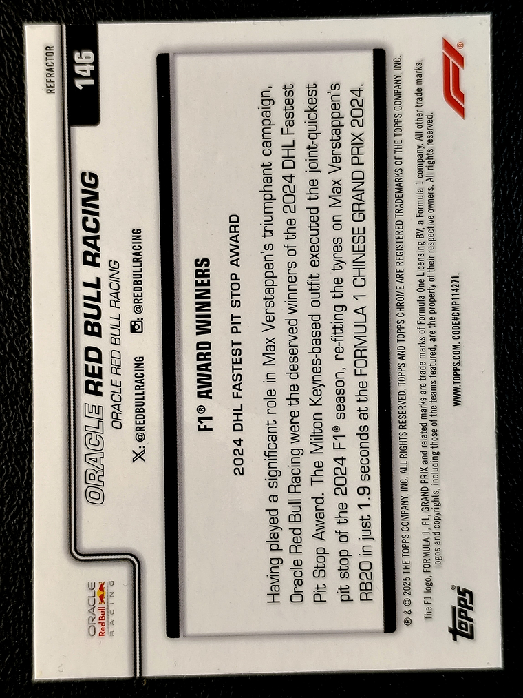 Oracle Red Bull Racing Award Winners 2