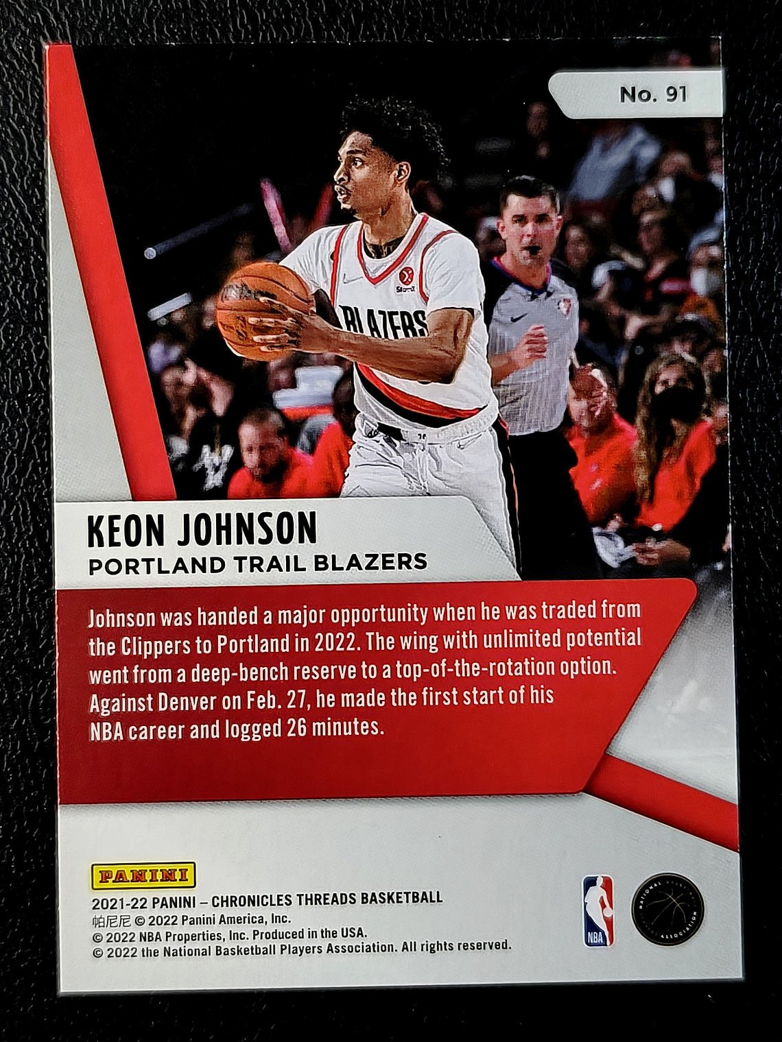 Keon Johnson RC/Threads 2