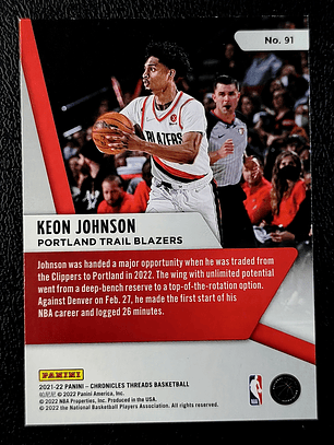 Keon Johnson RC/Threads