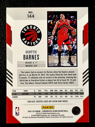  Scottie Barnes/Score