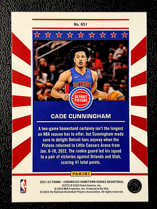 Cade Cunningham/Hometown Heroes Optic