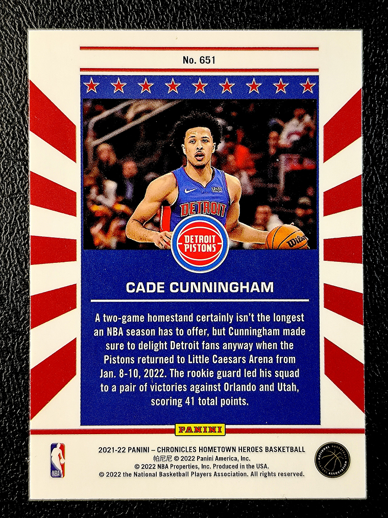 Cade Cunningham/Hometown Heroes Optic 2