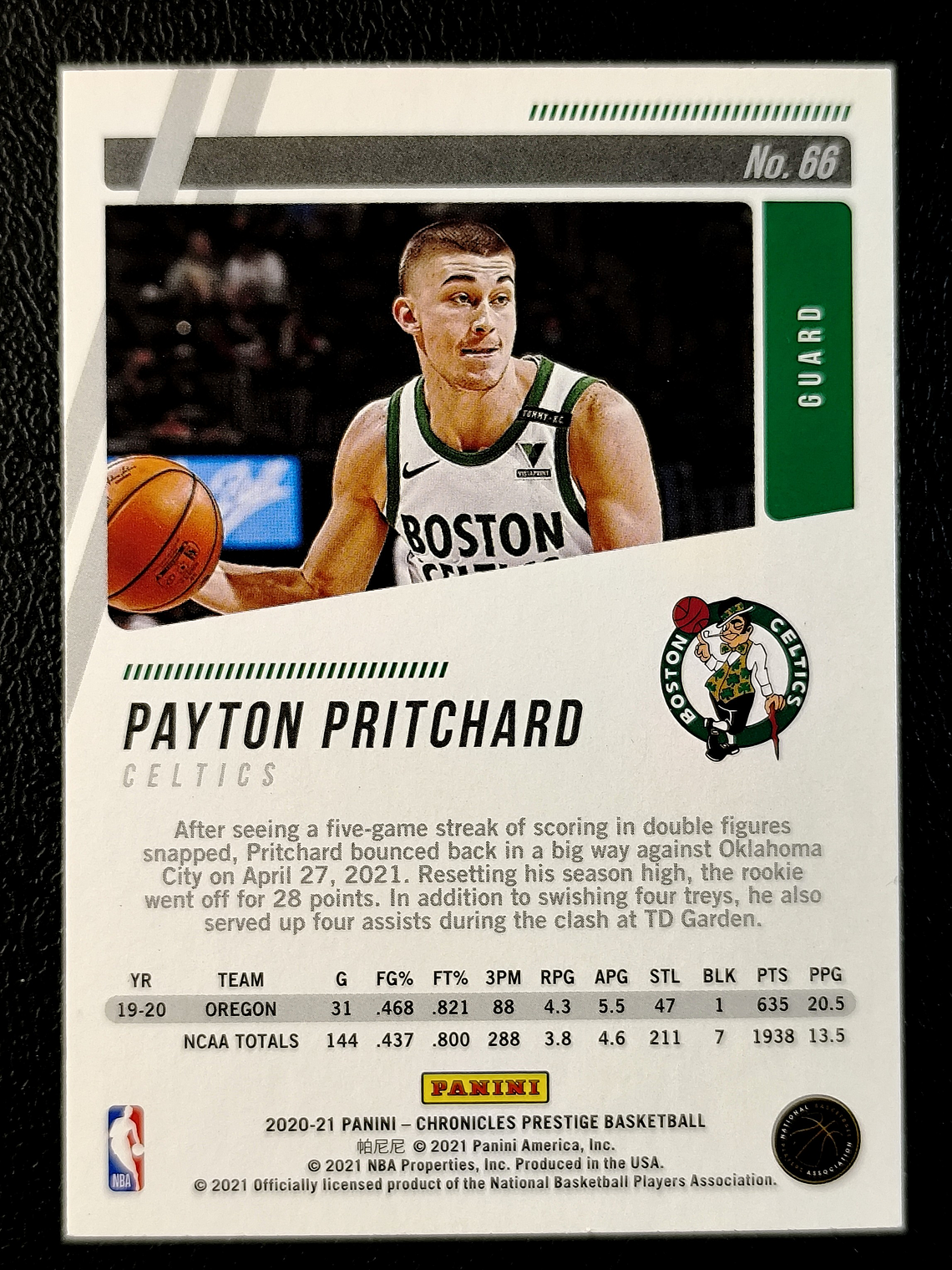 Payton Pritchard RC/Prestige 2