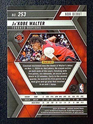 Ja'Kobe Walter/NBA Debut