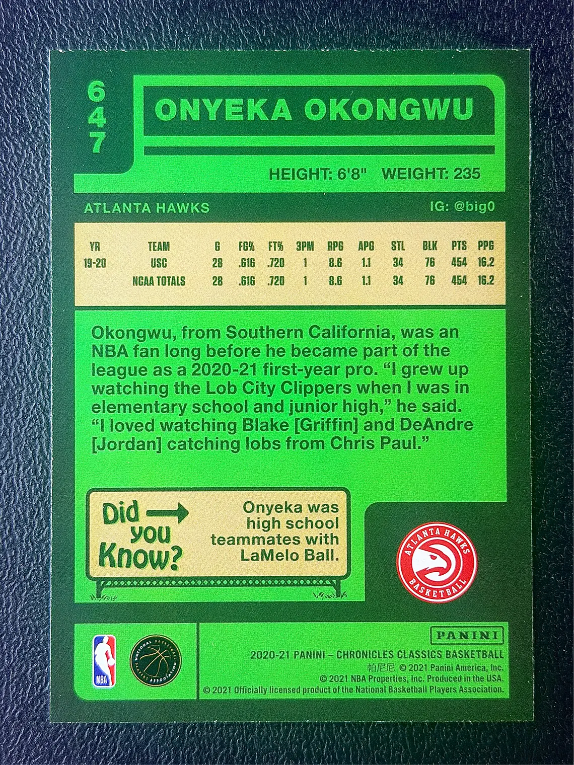 Onyeka Okongwu/Classics 2
