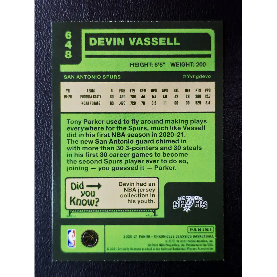  Devin Vassell/Classics 2