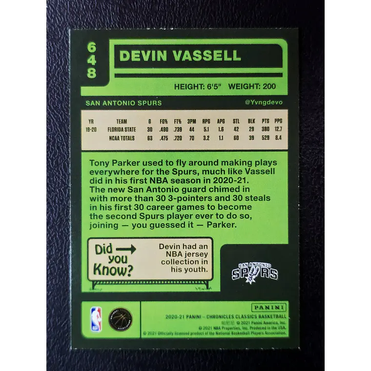  Devin Vassell/Classics 2