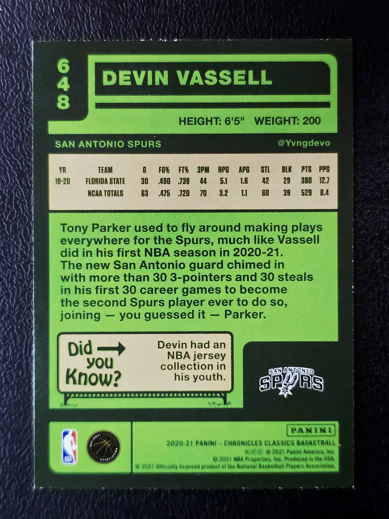  Devin Vassell/Classics 2