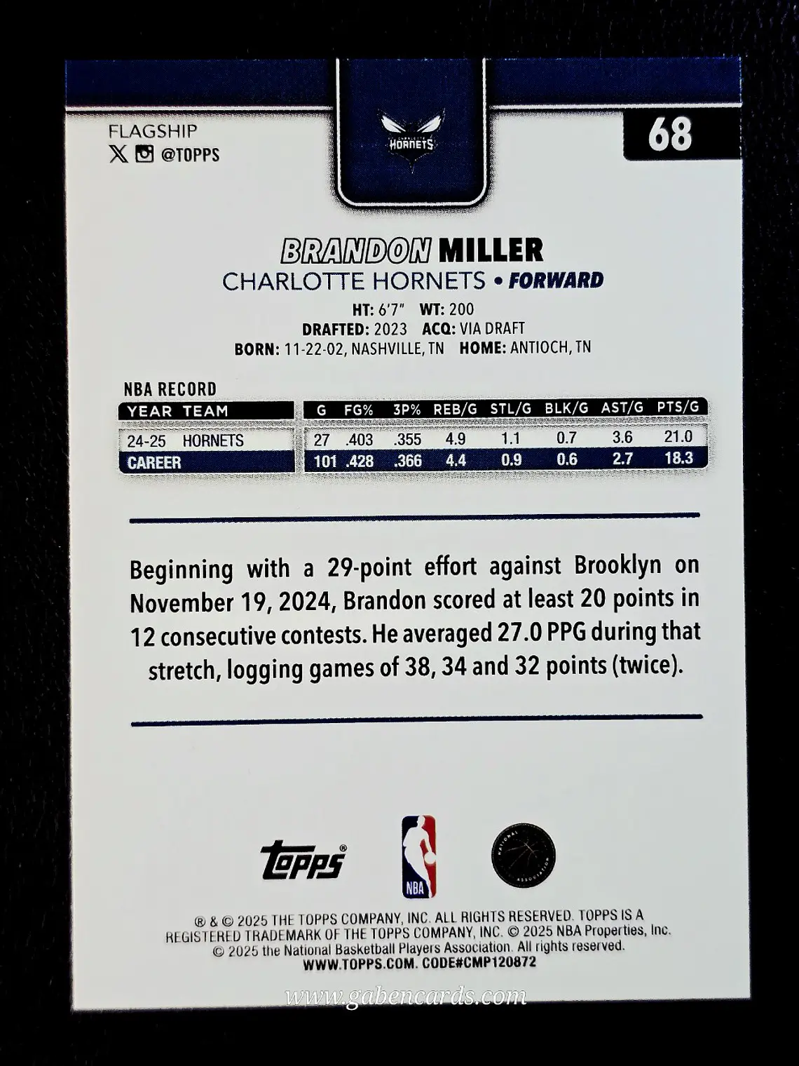 Brandon Miller 2