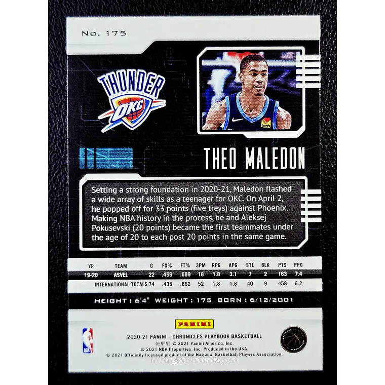 Theo Maledon/Playbook 2