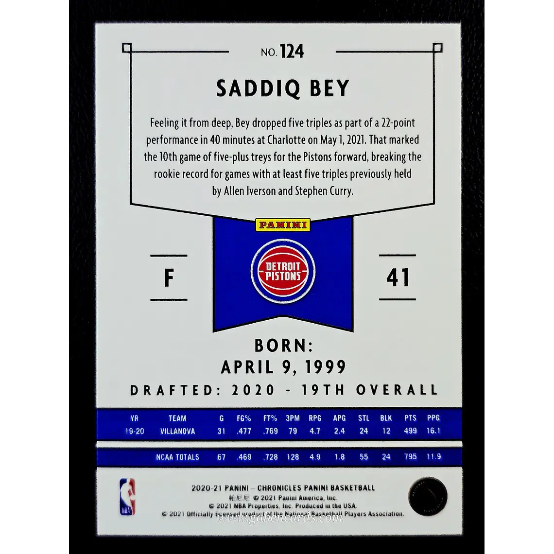 Saddiq Bey/Panini 2