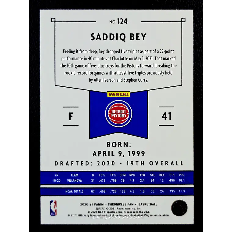 Saddiq Bey/Panini 2