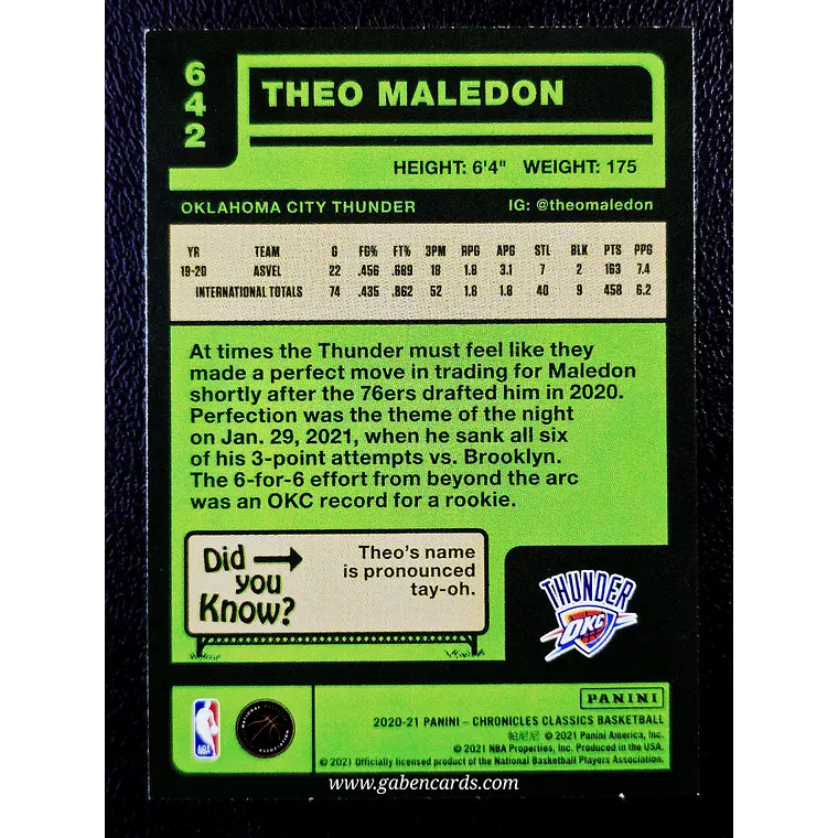 Theo Maledon/Classics 2