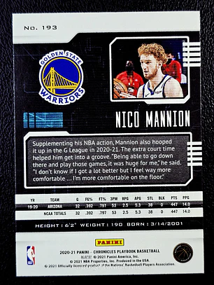 Nico Mannion/Playbook