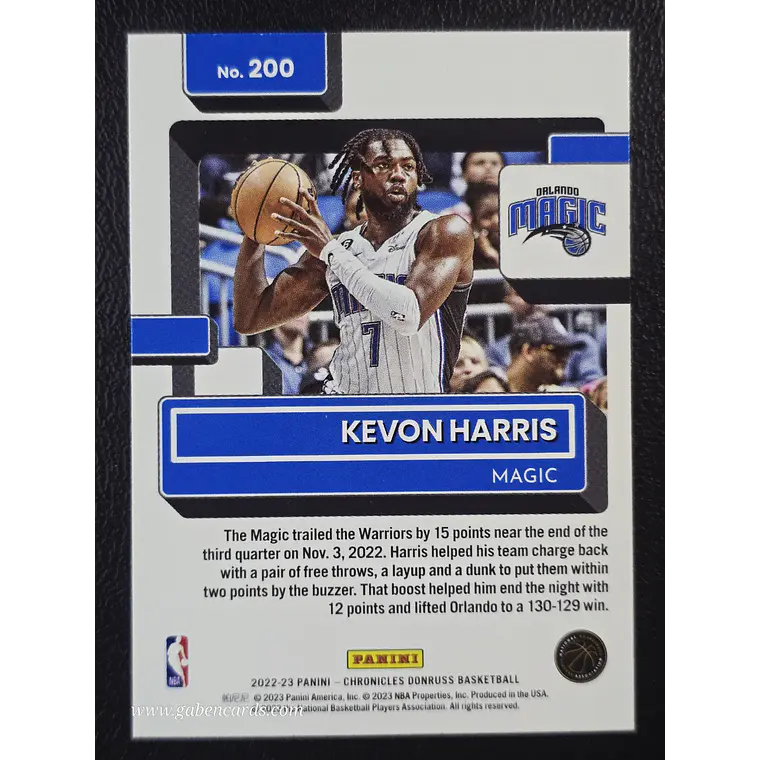 Kevon Harris/Donruss RR 2