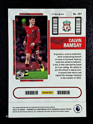 Contenders Optic Rookie Ticket - Calvin Ramsay