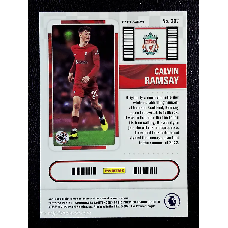 Contenders Optic Rookie Ticket - Calvin Ramsay 2