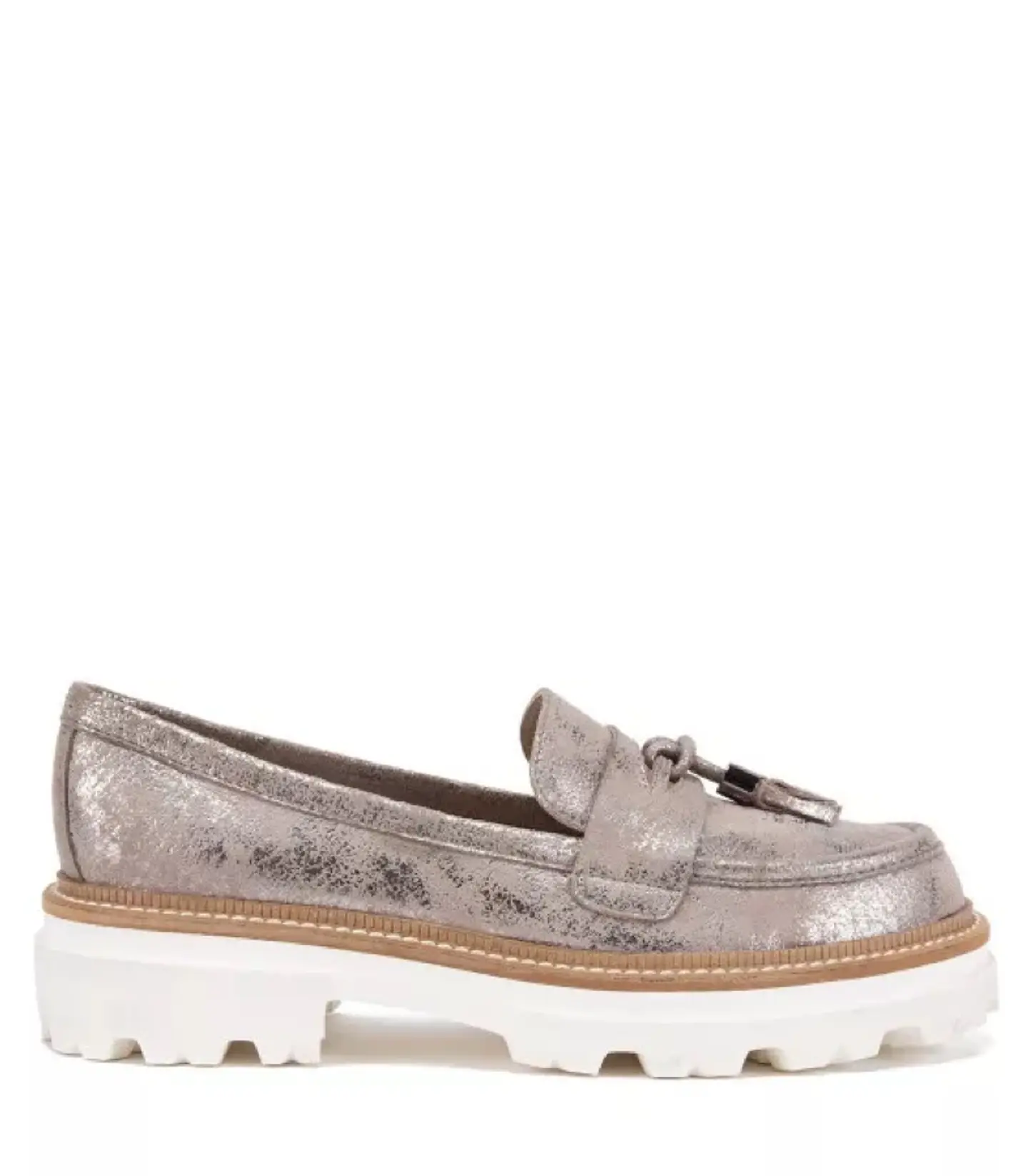 Mocasín Eve Plateado 1