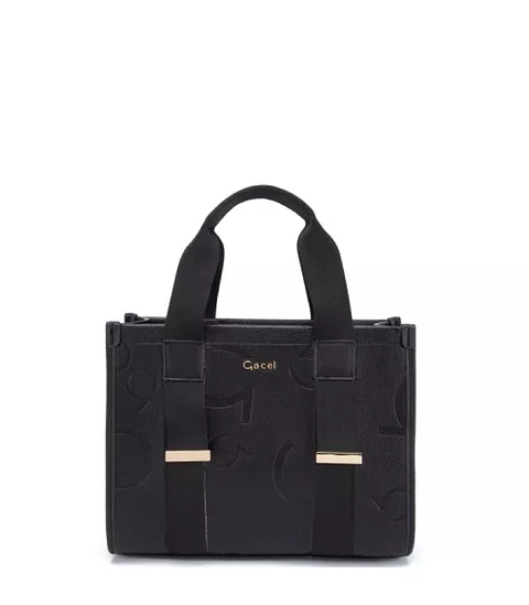 Cartera Dos Asas Mediana Negro