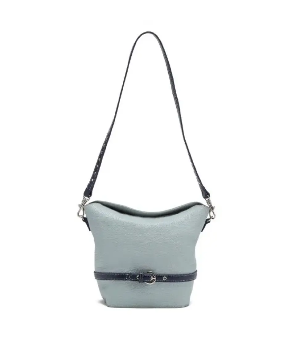 Cartera Bucket Celeste 1